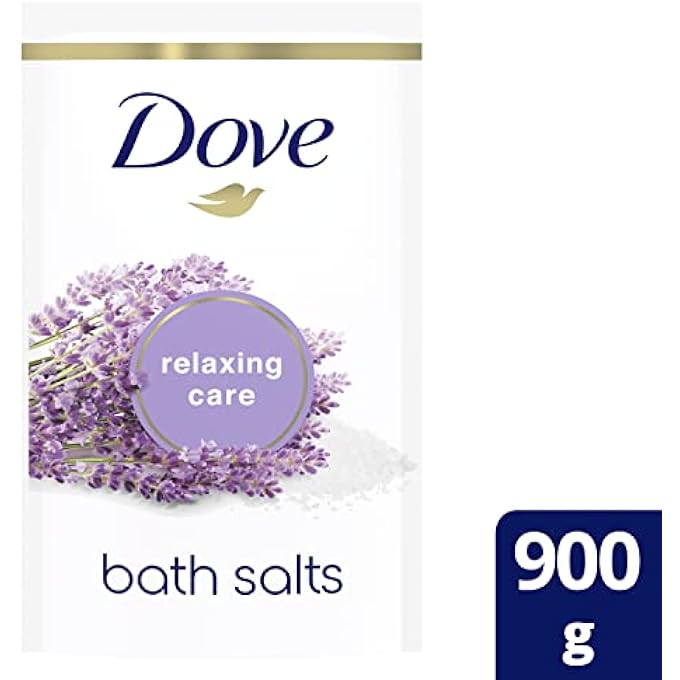 Dove Relaxing Care Lavender & Chamomile Bath Salts with Skin-Natural moisturisers to Relax Your Mind & Body, Leaving Your Skin Smooth & Soft 900 g - Image 2